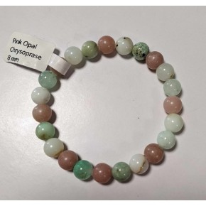 Bracelet 8 mm - Opale Rose/...
