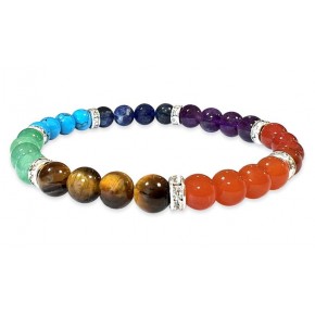 Bracelet 6 mm - 7 Chakras -...