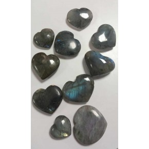 Galet coeur - labradorite