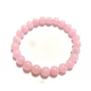 Bracelet 8 mm - Quartz Rose A