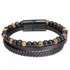 Bracelet cuir homme - oeil...