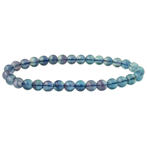 Bracelet 6 mm - Fluorite bleue