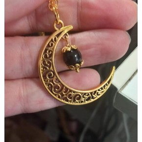 Pendentif sautoir Lune -...