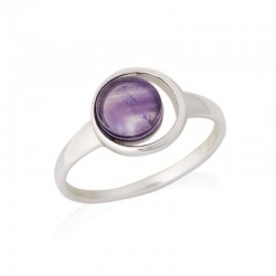 Bague argent rhodié -...