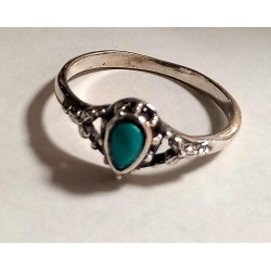 Bague argent - Turquoise - T56