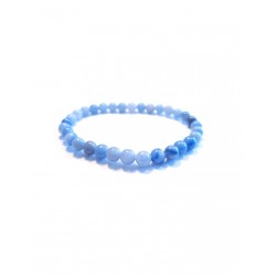 Bracelet 6 mm - Quartz bleu