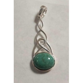 Pendentif argent - pierre...