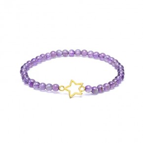 Bracelet 4 mm - Améthyste -...