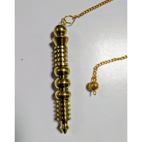 Pendule témoin métal doré -...