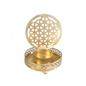 Bougeoir métal Fleur de vie...