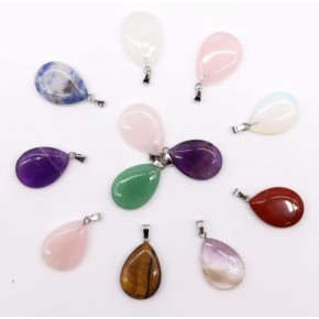 Pendentif goutte plate -...