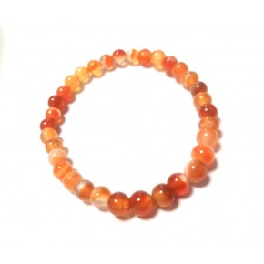 Bracelet 6 mm - Cornaline...