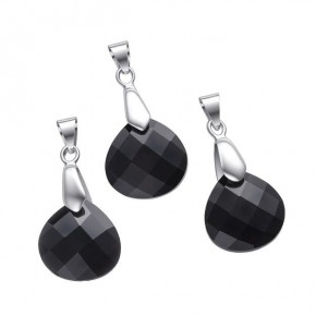 Pendentif Goutte Facettée -...