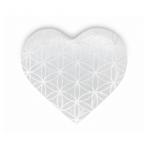Coeur - Selenite gravé...