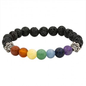 Bracelet 8 mm - 7 chakras -...