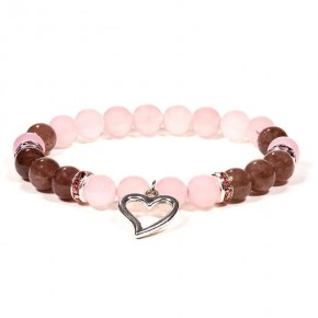 Bracelet - Quartz fraise /...