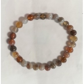 Bracelet 6 mm - Agate Botswana