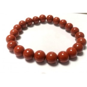 Bracelet 6 mm - Jaspe rouge