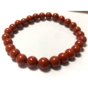 Bracelet 8 mm - Jaspe rouge