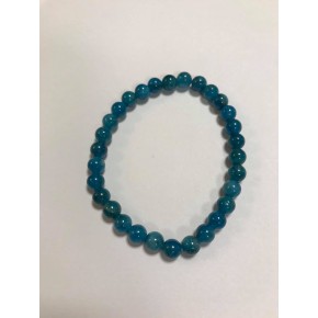 Bracelet 6 mm - Apatite bleue