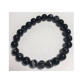 Bracelet 8 mm - Onyx (agate...