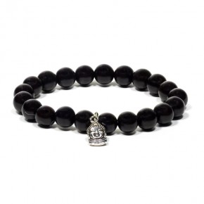 Bracelet mala bois noir -...