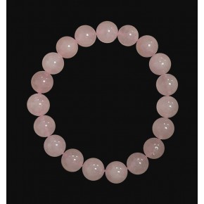 Bracelet 10 mm - Quartz rose