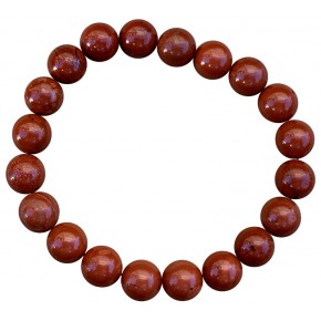 Bracelet 10 mm - Jaspe rouge
