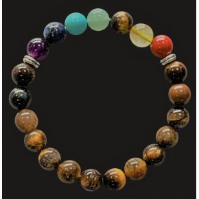 Bracelet 8 mm - 7 chakras -...