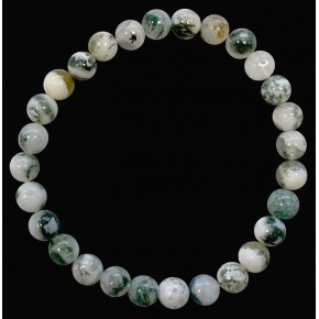 Bracelet 6 mm - Agate Arbre