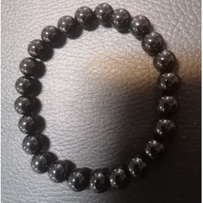 Bracelet 6 mm - Spinelle noire