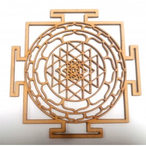 Sri Yantra - bois - Pin