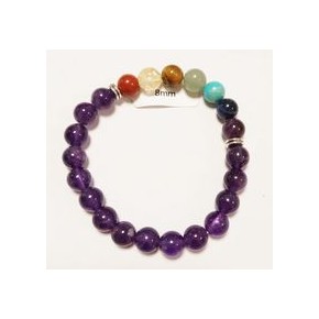 Bracelet 8 mm - 7 chakras -...