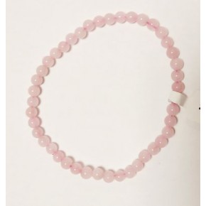 Bracelet 4 mm - Quartz rose