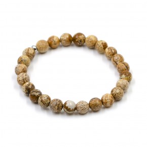 Bracelet 8 mm - Jaspe Brun