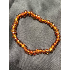 Bracelet - Ambre miel - 7 mm