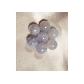 PERLE 8 MM - CALCEDOINE BLEUE