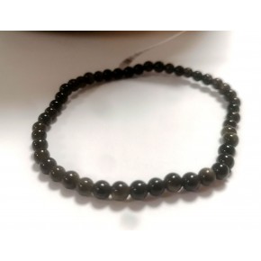 Bracelet 4 mm - Obsidienne...