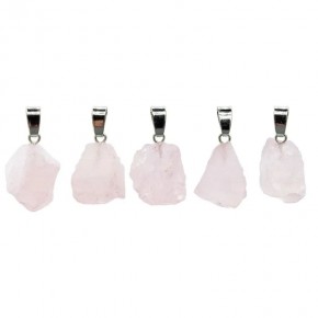 Pendentif Quartz rose brut