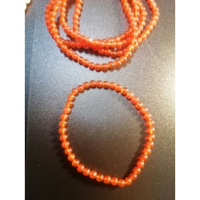 Bracelet 4 mm - Cornaline