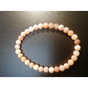 Bracelet 6 mm - Opale rose