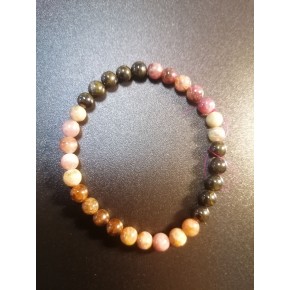 Bracelet 6 mm - Tourmaline mix