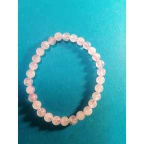 Bracelet 6 mm - Quartz rose