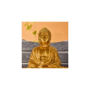 Statue Bouddha Or - 20 cm