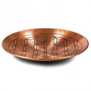 Assiette de cuivre - fleur...