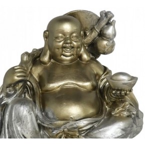 Bouddha rieur - argenté -...
