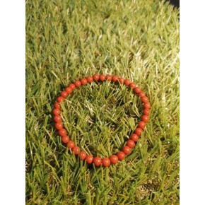 Bracelet 4 mm - Jaspe rouge